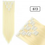Extensie de par Full Head dreapta  60 cm, 7 Clip On, Blond Deschis Cod Z16K613